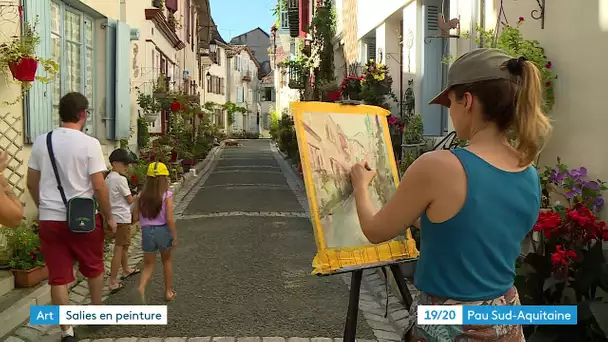 Salies-de-Béarn : des peintres investissent la cité historique