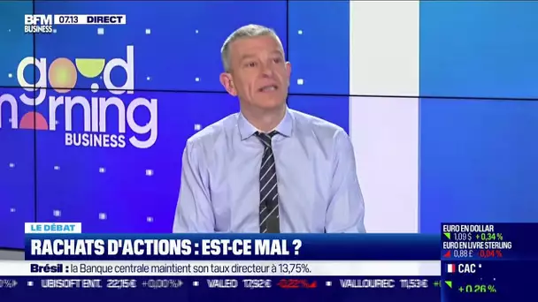 Nicolas Doze face à Jean-Marc Daniel : Rachats d'actions, est-ce mal ?