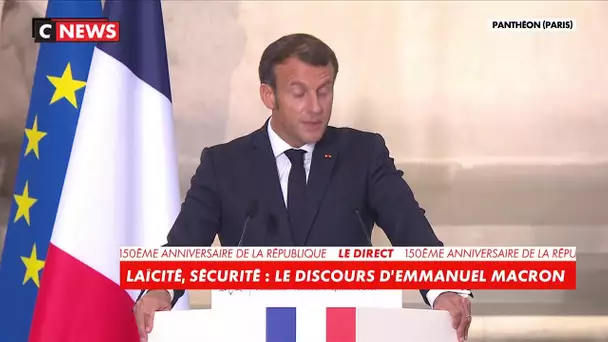 E.Macron: «il n’y aura jamais de place en France pour ceux qui entendent imposer la loi d’un groupe»