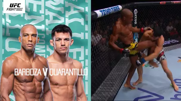 UFC : Le KO de Barboza qui éteint Quarantillo sur un coup de genou magistral