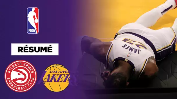 Résumé NBA VF : LeBron James se blesse, les Lakers perdent contre les Hawks !