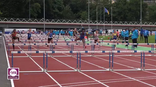 Dreux 2017 : Demi-finale 100 m haies Cadettes (Cyrena Samba-Mayela en 13&#039;&#039;13)