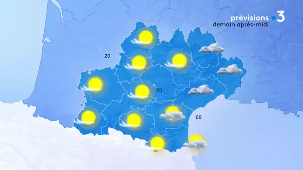 Prévisions météo de mardi : ciel nuageux avec quelques en bord de Méditerranée et sur les Cevennes