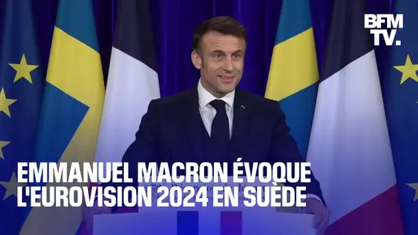 Emmanuel Macron "espère le meilleur avec Slimane" pour l'Eurovision 2024