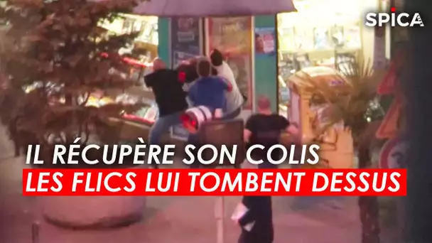 Il récupère son colis, les flics lui tombent dessus