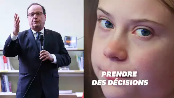 Pour François Hollande, Greta Thunberg a été invitée à Davos pour les mauvaises raisons