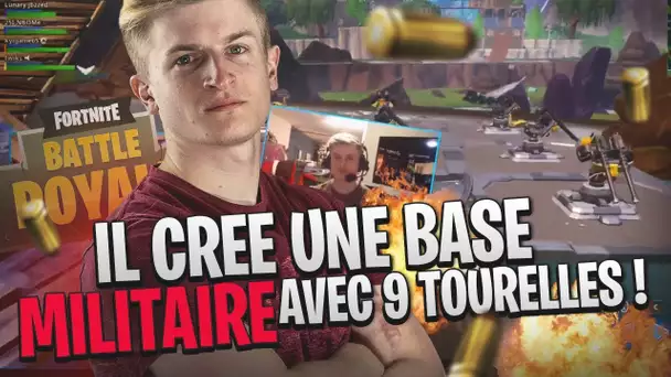 UNE BASE MILITAIRE FORTNITE AVEC 9 TOURELLES TROP CHEAT !