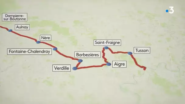 Tour Poitou-Charentes - Parcours Etape 1 entre Périgny (17) et Vars (16)