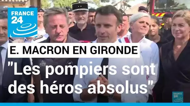 REPLAY - Incendies en Gironde : "Les pompiers sont des héros absolus", déclare E. Macron