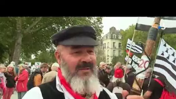 Rassemblement à Nantes pour un référendum pour une Bretagne à 5 départements