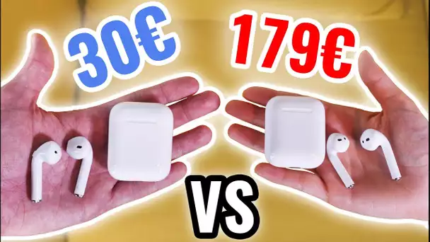 Faux Airpods 30€ VS Airpods 179€ ! (Fake Parfait)