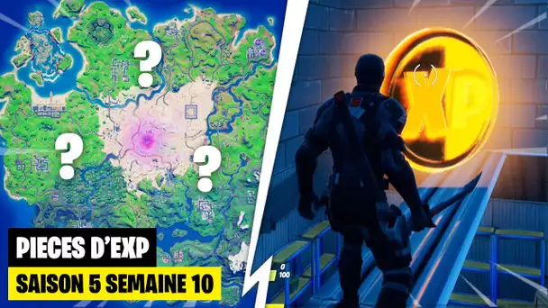 TROUVER LES 10 PIECES D'XP DE LA SEMAINE 10 SUR FORTNITE ! (FORTNITE PIECES XP SAISON 5 SEMAINE 10)