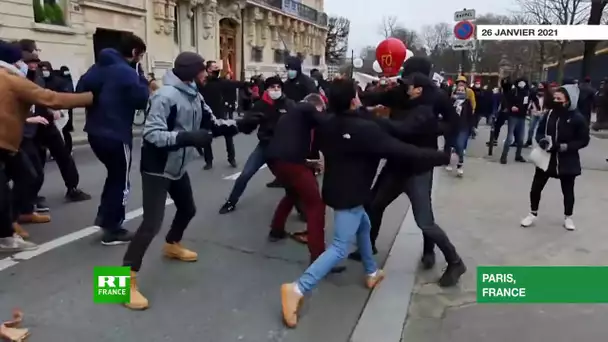 Paris : des étudiants de droite attaqués lors d’une manifestation étudiante