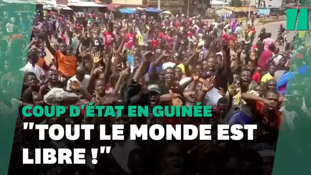 Après le coup d'État en Guinée, des scènes de liesse à Conakry