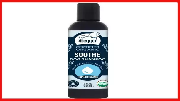 4-Legger Aloe Dog Shampoo All Natural and USDA Certified Organic Dog Shampoo - Hypoallergenic