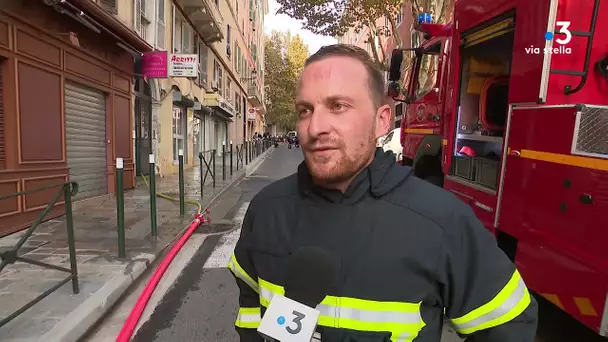 Bastia : les combles d'un immeuble prennent feu boulevard Giraud