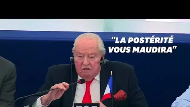 Les derniers mots de Le Pen au Parlement européen