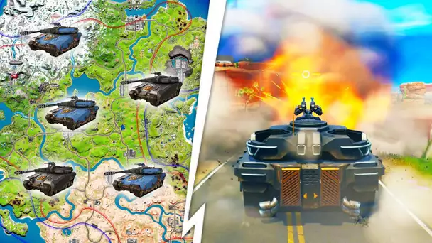 EMPLACEMENTS DES TANKS SUR LA MAP ! (FORTNITE CHAPITRE 3 SAISON 2)