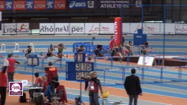 Lyon 2017 : Finale 60 m haies Espoirs F (Laura Valette en 8&#039;&#039;16)