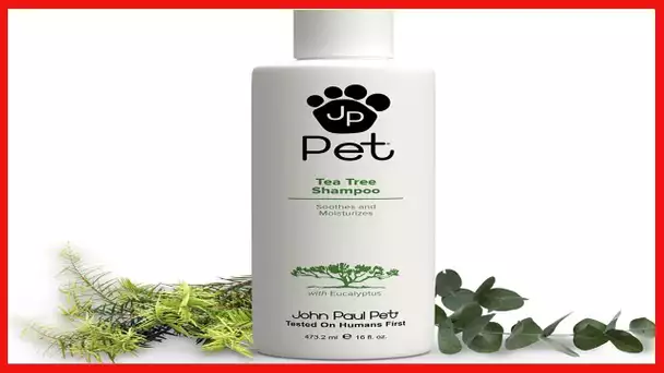 John Paul Pet Australian Tea Tree and Eucalyptus Oil Shampoo for Dogs and Cats, Cleanses Moisturizes