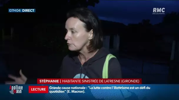 "On a de l'eau au-dessus du genou": le témoignage de Stéphanie après les orages en Gironde