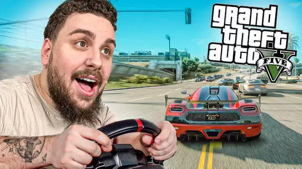 JE TEST GTA 5 AVEC UN VOLANT