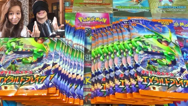 Ouverture de Boosters Pokémon à L&#039;AVEUGLE ! #2 Ouverture de 20 Boosters Pokémon XY EMERALD BREAK !