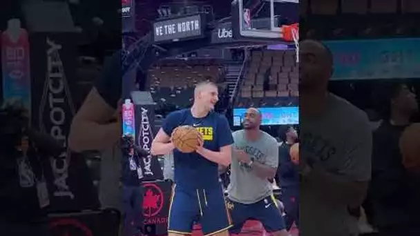 Jokic warms up as the Nuggets hold the Number 1 seed in the West! 🔥| #Shorts