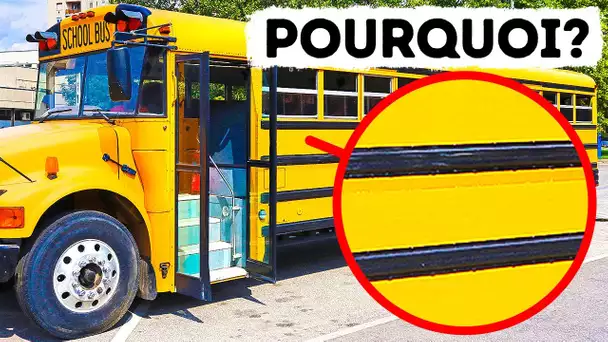 Voici à quoi servent les bandes noires sur les bus scolaires jaunes américains