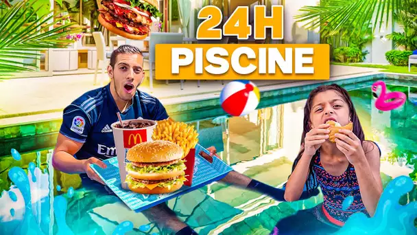 VIVRE 24H DANS NOTRE PISCINE ! ( La nuit sa fais flipper 😭)