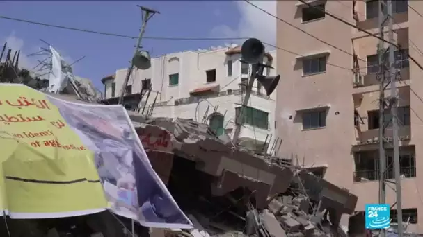 Conflit Israélo-palestinien : l'historique librairie al-Mansour de Gaza détruite