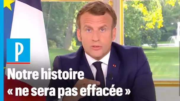 Macron : « La République n'effacera aucune trace de son histoire »