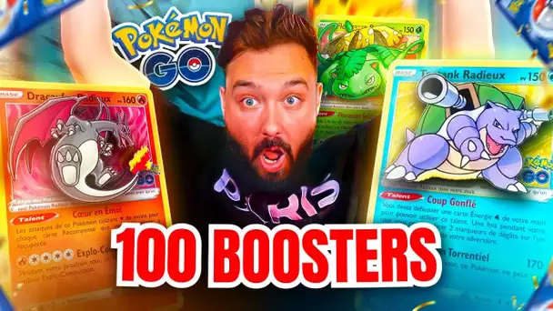 INCROYABLE  SHINY OUVERTURE DE 100 BOOSTERS POKEMON GO FR 3 ! RADIEUX ULTRA RARE !