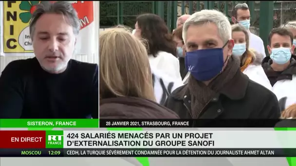 «6 000 postes en moins depuis 2008», déplore le coordinateur CGT Sanofi Jean-Louis Peyren