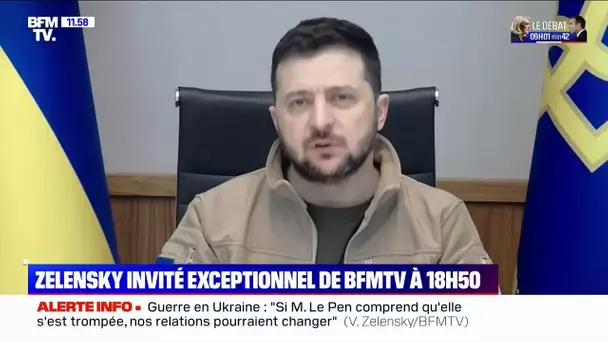 Volodymyr Zelensky sur BFMTV: "La guerre a commencé il y a 8 ans"