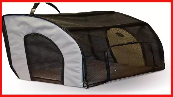K&H Pet Products Travel Safety Carrier for Pets, Dog Crate For Car Gray/Black Medium 24 X 19 X 17