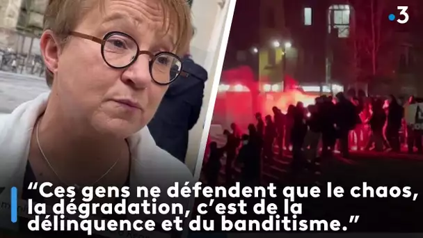 Nathalie Appéré, la maire de Rennes, s'exprime sur la manifestation qui a dégénéré.