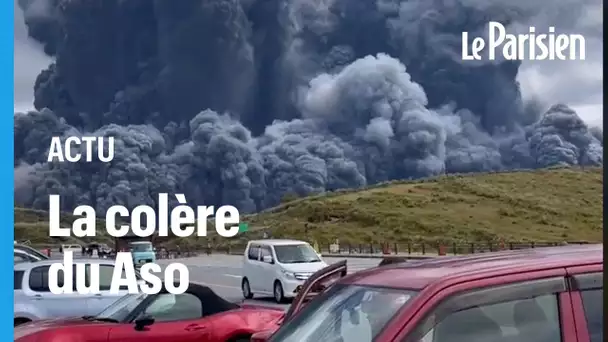 La spectaculaire éruption du volcan Aso au Japon
