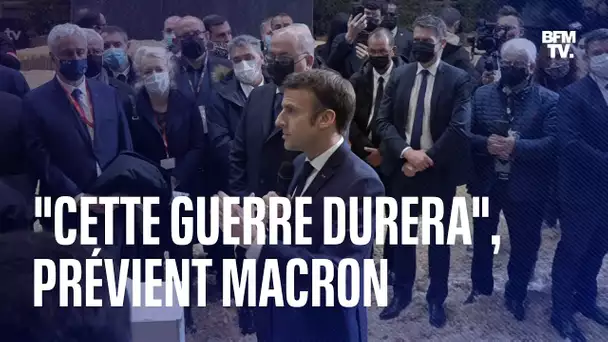 "Cette guerre durera et il faut nous y préparer", prévient Emmanuel Macron au salon de l'agriculture