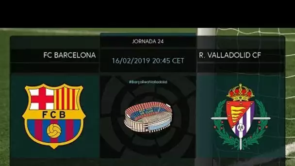 Calentamiento FC Barcelona vs R. Valladolid CF