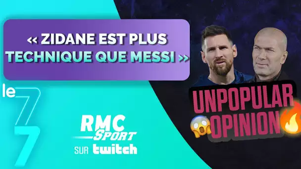 Twitch RMC Sport / Unpopular opinion : Zidane est-il meilleur techniquement que Messi ?