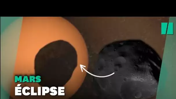 Une éclipse solaire martienne de Phobos capturée par le rover Perseverance