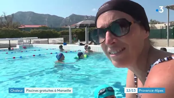 Canicule : affluence record dans les piscines à Marseille