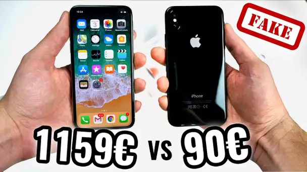 1159€ iPhone X VS 90€ Faux iPhone X !