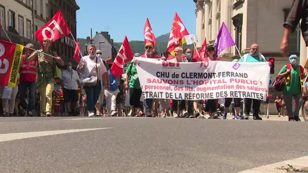 Hôpital dans la rue : au CHU de Clermont-Ferrand, les personnels hospitaliers manifestent