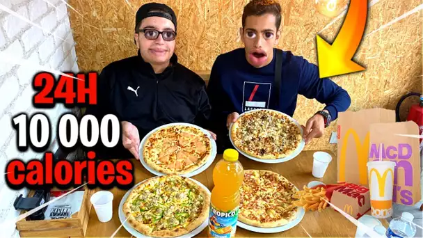 24 H POUR MANGER 10 000 CALORIES ! Homme VS Nourriture  🥵🍔DEFI IMPOSSIBLE