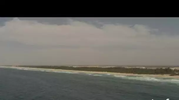 Sénégal : plage de Dakar nord servant de carrière de sable