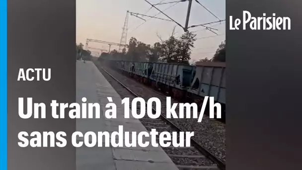 Un train de fret fonce à 100 km/h sans conducteur