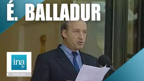 L'annonce du gourvernement d'Edouard Balladur | Archive INA