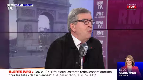 Mélenchon recommande "d'amener son masque et de respecter les gestes barrières" pour son meeting